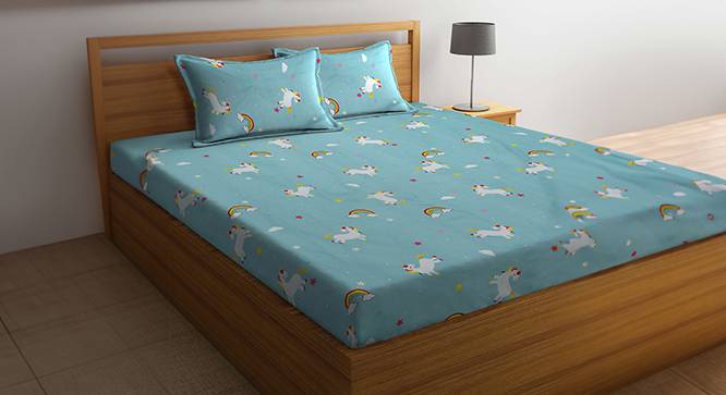 Double Bedsheet-KLBS-2179-Multi (Queen Size, Multicolor) by Urban Ladder - Front View Design 1 - 857647