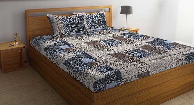 Double Bedsheet-KLBS-2180-Multi (Queen Size, Multicolor) by Urban Ladder - Front View Design 1 - 857648