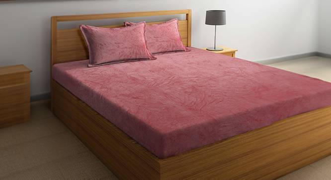Double Bedsheet-KLBS-3003-Rust (Red, Queen Size) by Urban Ladder - Front View Design 1 - 857651