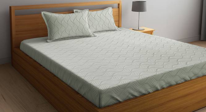 Double Bedsheet-KLBS-2126-Grey (Grey, Queen Size) by Urban Ladder - Front View Design 1 - 857931