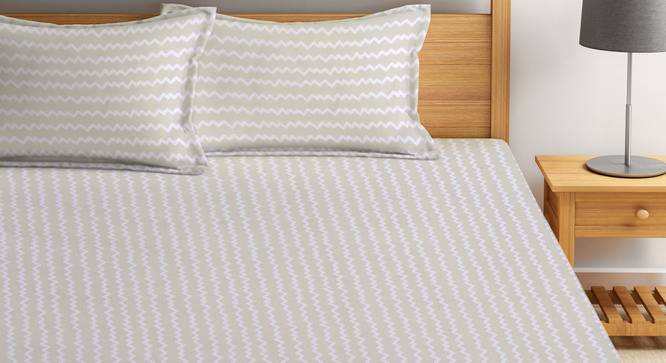 Double Bedsheet-KLBS-2113-Beige (Beige, Queen Size) by Urban Ladder - Design 1 Side View - 857969
