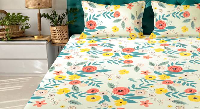 Double Bedsheet-KLBS-2118-Multi (Queen Size, Multicolor) by Urban Ladder - Design 1 Side View - 857973