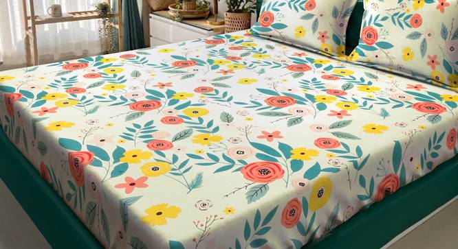 Double Bedsheet-KLBS-2118-Multi (Queen Size, Multicolor) by Urban Ladder - Front View Design 1 - 858020