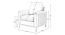 Rafeal Lounge Chair (Green) by Urban Ladder - Design 1 Dimension - 858140