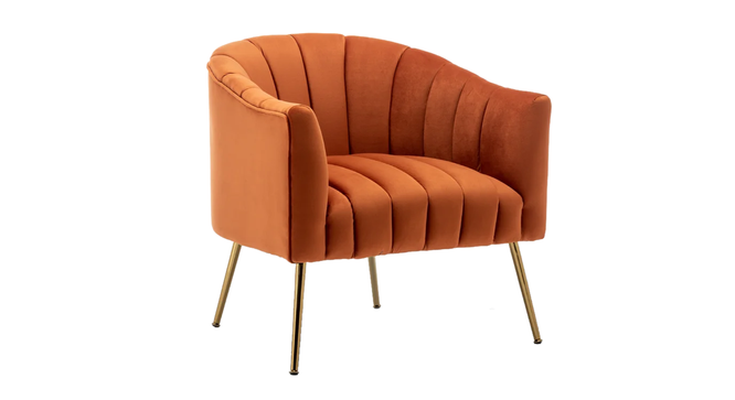 Jella Accent Chair (Orange) by Urban Ladder - Front View Design 1 - 858148