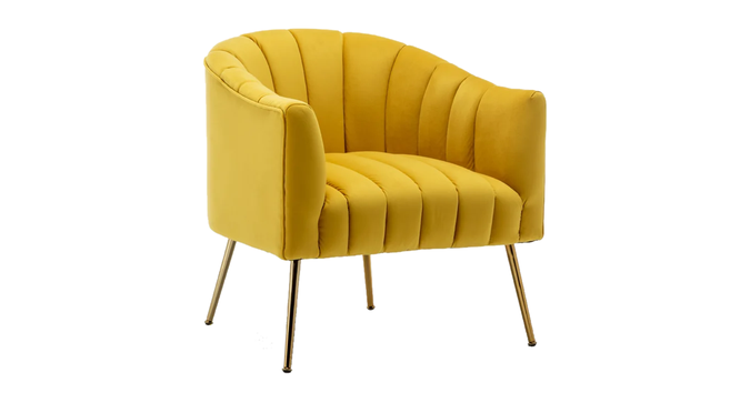 Jella Accent Chair (Yellow) by Urban Ladder - Front View Design 1 - 858149