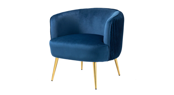 Leiser Accent Chair (Blue) by Urban Ladder - Design 1 Side View - 858156