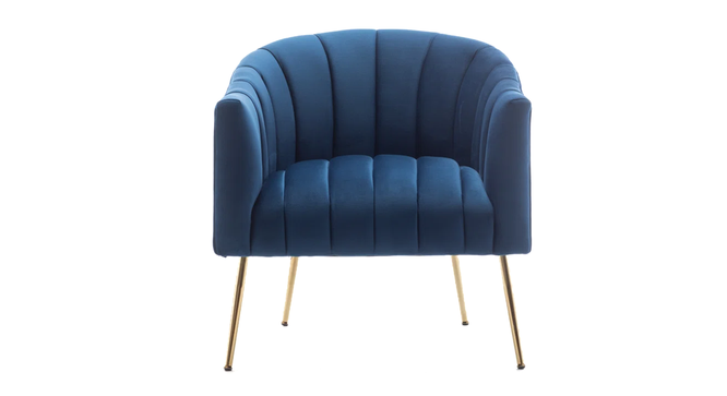Jella Accent Chair (Blue) by Urban Ladder - Design 1 Side View - 858176