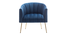 Jella Accent Chair (Blue) by Urban Ladder - Design 1 Side View - 858176