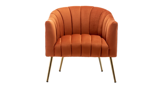 Jella Accent Chair (Orange) by Urban Ladder - Design 1 Side View - 858177
