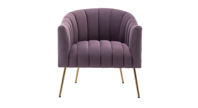 Jella Accent Chair (Purple) by Urban Ladder - Design 1 Side View - 858178