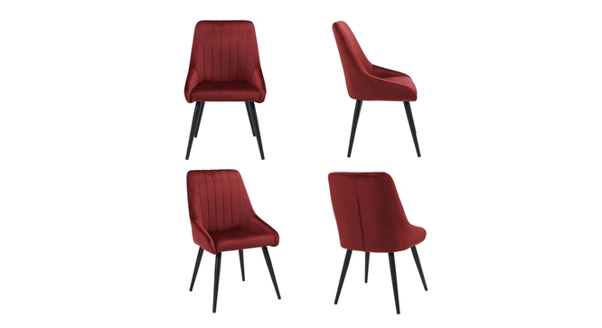 Nico Side Chair (Red) by Urban Ladder - Design 1 Side View - 858186