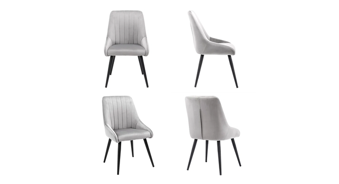 Nico Side Chair (Grey) by Urban Ladder - Design 1 Side View - 858188