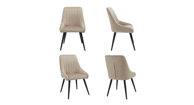 Nico Side Chair (Beige) by Urban Ladder - Design 1 Side View - 858189