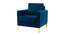 Rafeal Lounge Chair (Blue) by Urban Ladder - Front View Design 1 - 858230