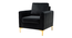 Rafeal Lounge Chair (Black) by Urban Ladder - Front View Design 1 - 858231