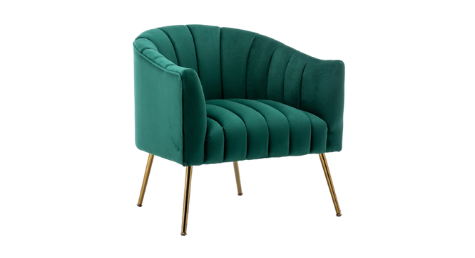Jella Accent Chair (Green) by Urban Ladder - Front View Design 1 - 858251