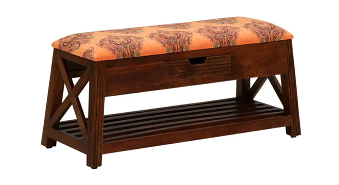 Vermount Solid Wood Bench In Provincial Teak (Teak Finish, Orange) by Urban Ladder - - 