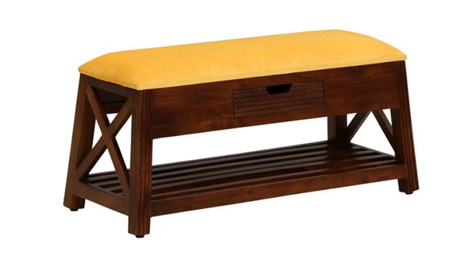 Vermount Solid Wood Bench In Provincial Teak (Teak Finish, Yellow) by Urban Ladder - - 