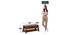 Vermount Solid Wood Bench In Provincial Teak (Teak Finish, Blue) by Urban Ladder - - 