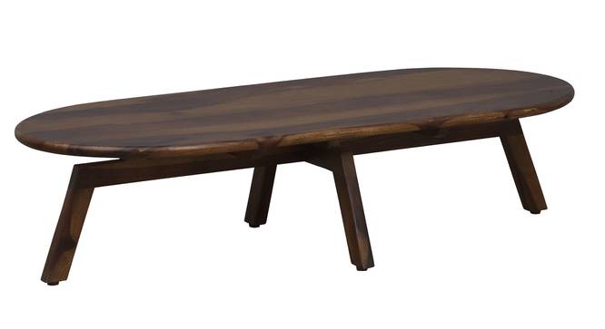 Sleek Ovaluxe Solid Wood Coffee Table (PROVINCIAL TEAK Finish) by Urban Ladder - - 858603