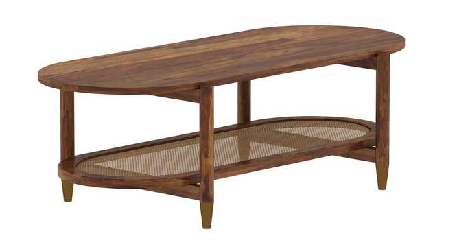 Sunburst Ratan Solid Wood Coffee Table (PROVINCIAL TEAK Finish) by Urban Ladder - - 