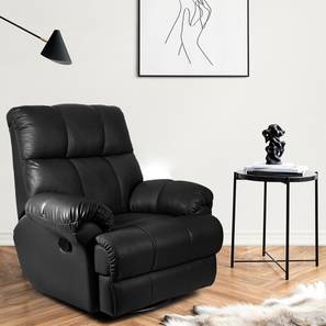 Sofas And Recliners In Dharuhera Design Casa Leatherette One Seater Manual Recliner in Black Colour
