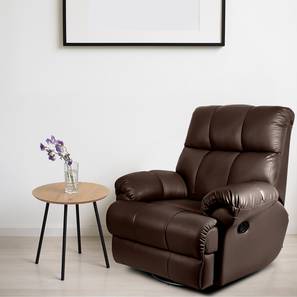 Little Nap Design Casa Leatherette One Seater Manual Recliner in Brown Colour