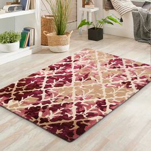 Carpet Design Pink Floral Hand Tufted Natural Fibre 6 X 4 Feet Carpet