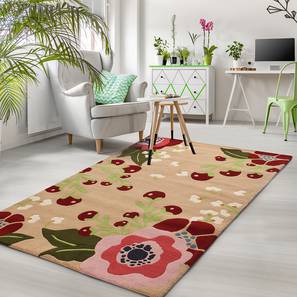 Carpet Collections In Bangalore Design Multicolor Floral Hand Tufted Natural Fibre 6 X 4 Feet Carpet