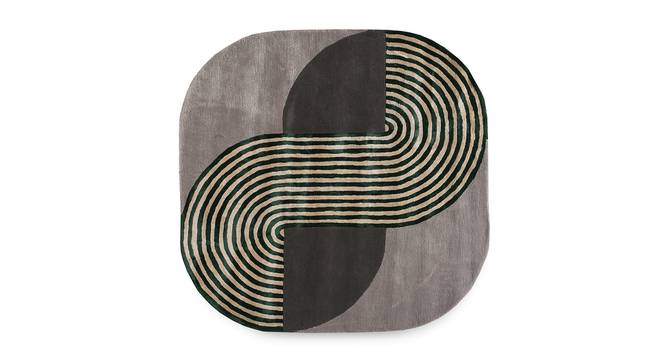 Infinity Color Block Rug (Grey, 6 x 4 Feet Carpet Size) by Urban Ladder - Front View Design 1 - 859359