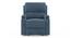 Dawson Single seater entertainment recliner in Stone Grey (One Seater, Coastal Blue) by Urban Ladder - Front View Design 1 - 860204