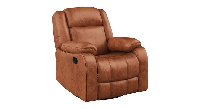 Avalon Twin - Modern 2 Seater Manual Fabric Recliner Sofa With Center Console and Cup Holder (Colour - Grey) (One Seater, Desert Orange) by Urban Ladder - Front View Design 1 - 860228