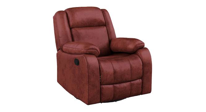 Avalon Twin - Modern 2 Seater Manual Fabric Recliner Sofa With Center Console and Cup Holder (Colour - Grey) (Crimson Red, One Seater) by Urban Ladder - Front View Design 1 - 860229