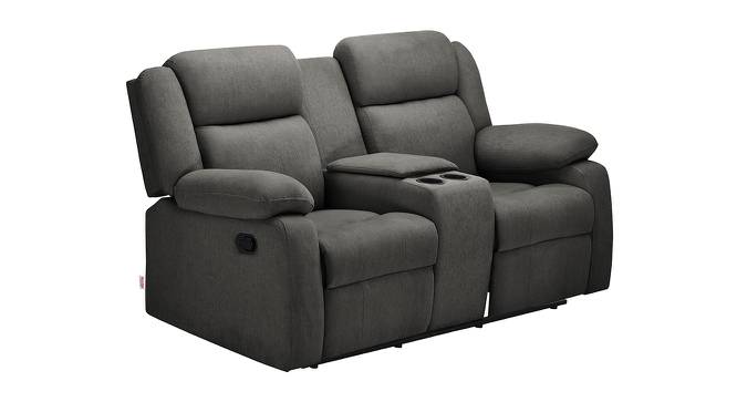 Avalon Twin - Modern 2 Seater Manual Fabric Recliner Sofa With Center Console and Cup Holder (Colour - Grey) (Grey, Two Seater) by Urban Ladder - Front View Design 1 - 860230
