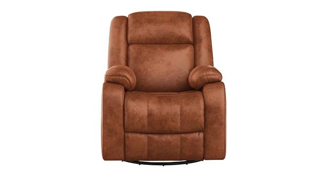 Avalon Twin - Modern 2 Seater Manual Fabric Recliner Sofa With Center Console and Cup Holder (Colour - Grey) (One Seater, Desert Orange) by Urban Ladder - Design 1 Side View - 860232
