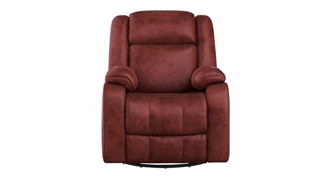Avalon Twin - Modern 2 Seater Manual Fabric Recliner Sofa With Center Console and Cup Holder (Colour - Grey) (Crimson Red, One Seater) by Urban Ladder - Design 1 Side View - 860233