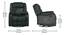 Avalon Twin - Modern 2 Seater Manual Fabric Recliner Sofa With Center Console and Cup Holder (Colour - Grey) (Midnight Blue, One Seater) by Urban Ladder - Design 1 Dimension - 860247