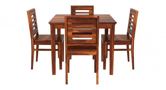 Claire 4 Seater Dining Set (Honey Oak Finish) by Urban Ladder - Design 1 Side View - 860256