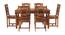 Kafano 6 Seater Dining Set With Rajastani Iron Jali (Honey Oak Finish) by Urban Ladder - Design 1 Side View - 860258