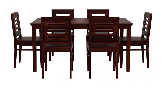 Danta 6 Seater Dining Set (Walnut Finish) by Urban Ladder - Design 1 Side View - 860261
