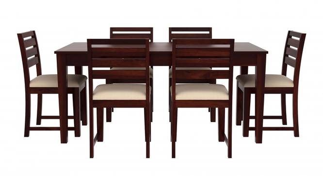 Fonteyn 6 Seater Dining Set With 2 Drawer (Walnut Finish) by Urban Ladder - Design 1 Side View - 860263