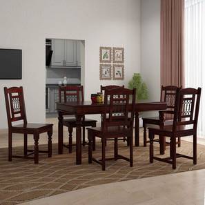 All 6 Seater Dining Table Sets Design Dyson Rosewood 6 Seater Dining Table with Set of 6 Chairs in Walnut Finish
