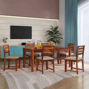 All 6 Seater Dining Table Sets Design Gilmour Rosewood 6 Seater Dining Table with Set of 6 Chairs in Honey Oak Finish