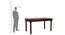 Dyson 6 Seater Dining Set With Rajastani Iron Jali (Walnut Finish) by Urban Ladder - Ground View Design 1 - 860309