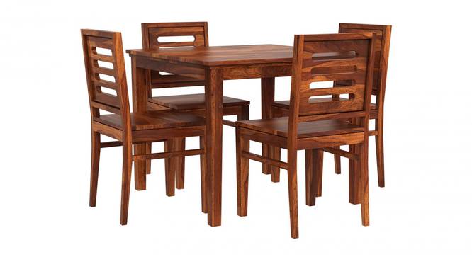 Claire 4 Seater Dining Set (Honey Oak Finish) by Urban Ladder - Front View Design 1 - 860313