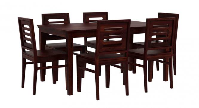 Danta 6 Seater Dining Set (Walnut Finish) by Urban Ladder - Front View Design 1 - 860331