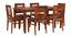 Epsilon 6 Seater Dining Set (Honey Oak Finish) by Urban Ladder - Front View Design 1 - 860333