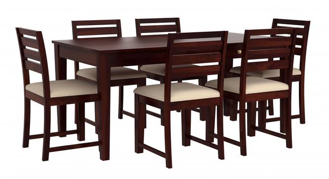 Fonteyn 6 Seater Dining Set With 2 Drawer (Walnut Finish) by Urban Ladder - Front View Design 1 - 860335