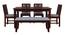 Wollman Six Seater Dining Set With Bench (Walnut Finish) by Urban Ladder - Design 1 Side View - 860339
